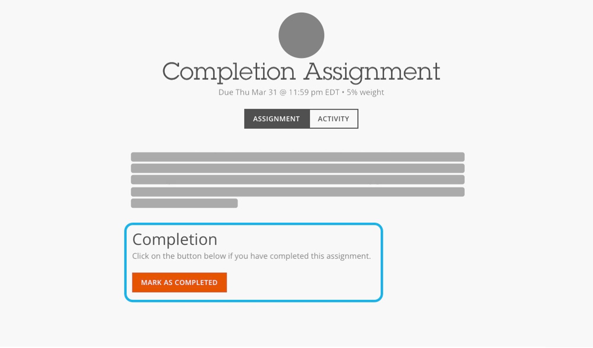 Image of completion assignment